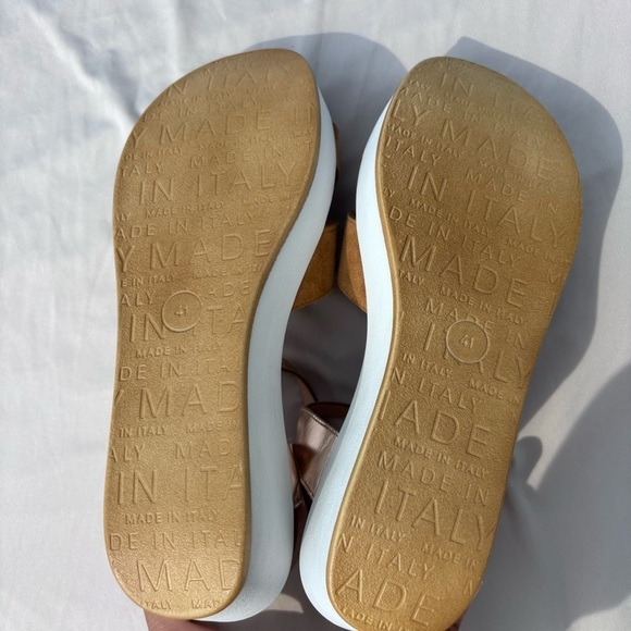 Sundance Sandals 10 Brown platform wedge Womens Shoes Made In Italy - Picture 10 of 14